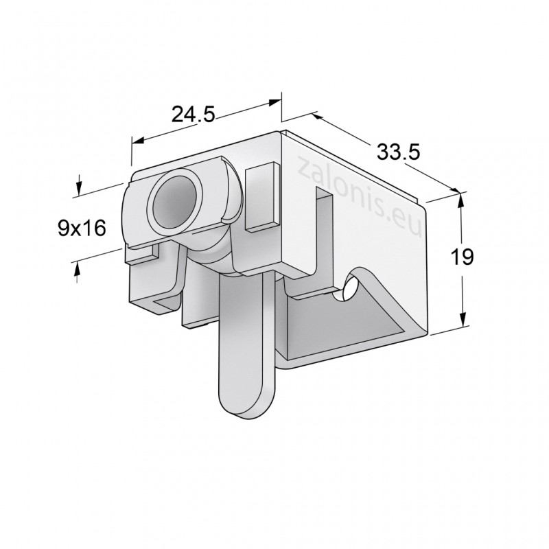 LEVERLOCK CURTAIN RAIL BRACKET / WHITE